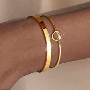 Gold Bangle Bracelet Set